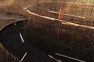 马鞍山砼烟囱新建施工现场